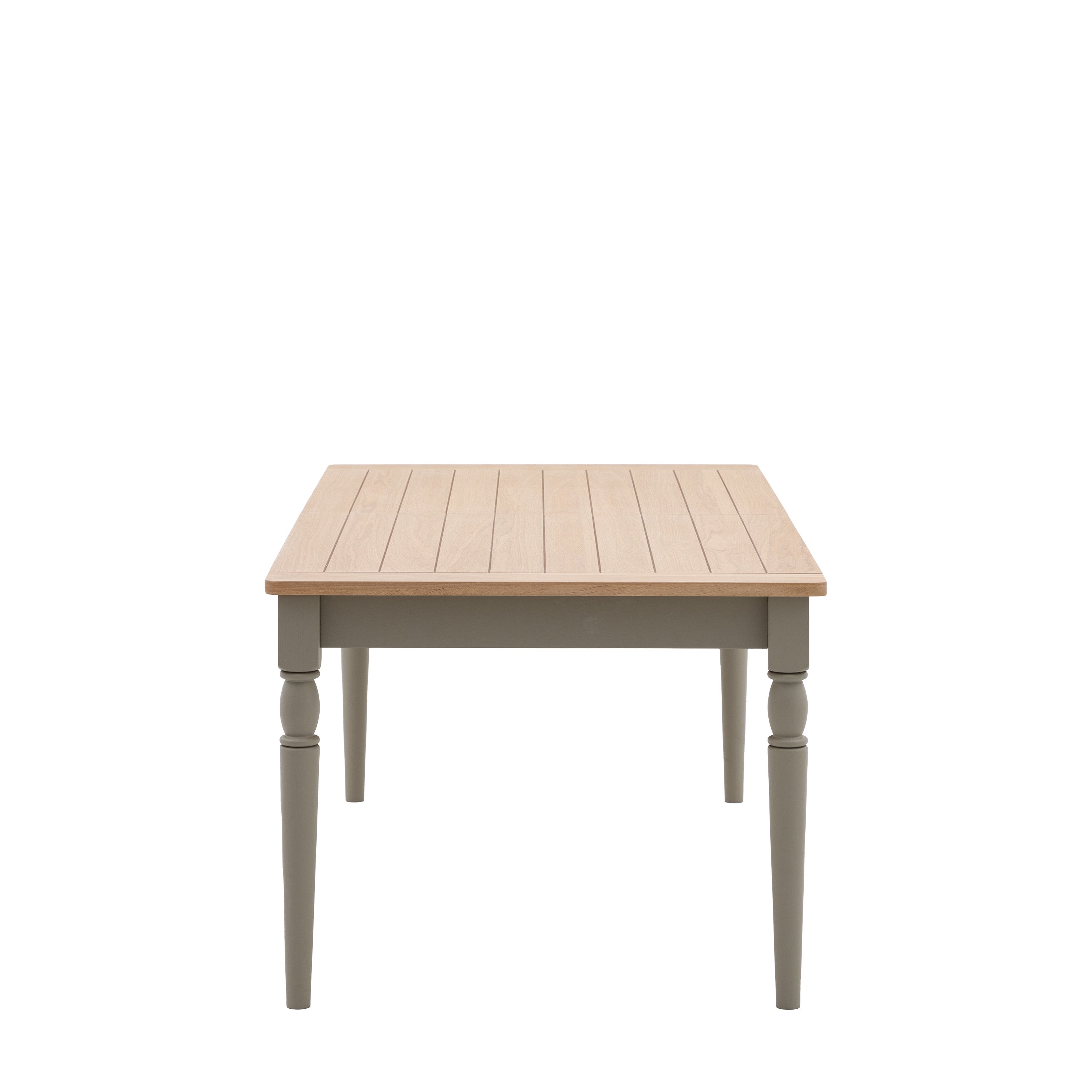 Radley Trestle Natural & Grey Oak Wood Extending Dining Table | 8-10 Seater